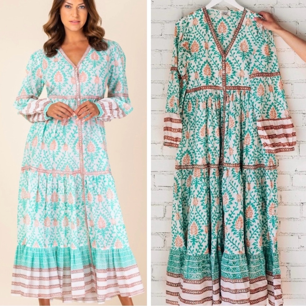 Vintage Ibiza Adlib Midi Dress in Cotton Voile